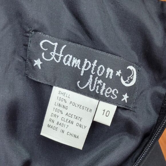 Vintage 90s Black Layered Sleeveless Fit & Flare Dress - Picture 8 of 8